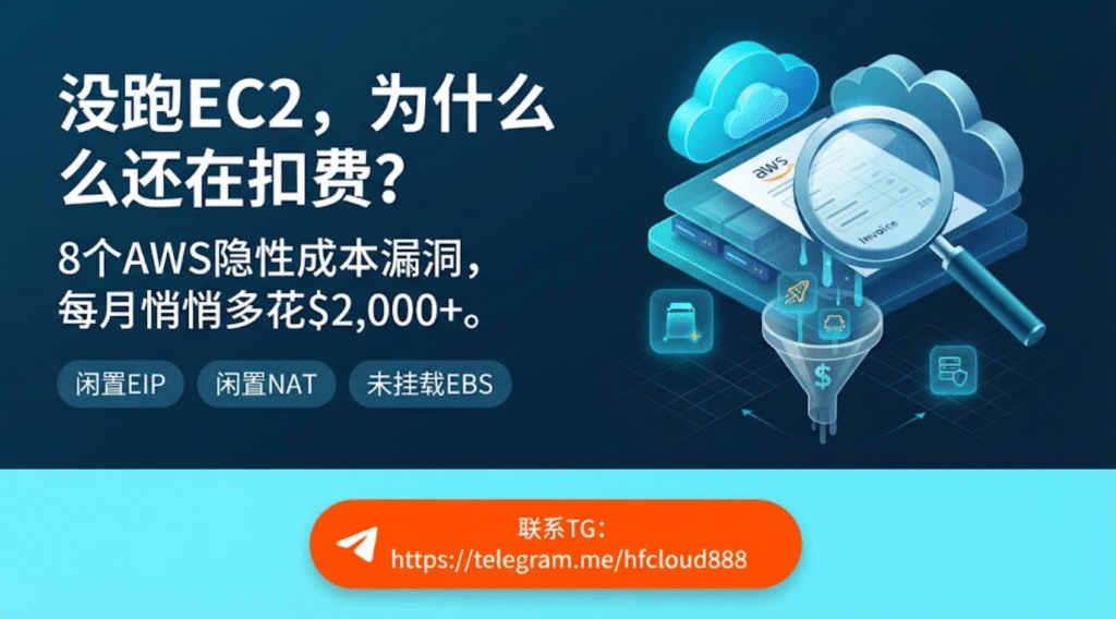 AWS隐性成本漏洞：没跑EC2还在扣费？8个每月多花$2000的AWS账单漏洞-联系TG代充