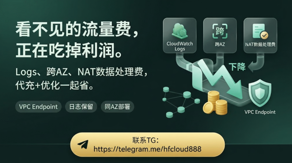 AWS流量费优化：CloudWatch Logs、跨AZ、NAT数据处理费-VPC Endpoint与代充折扣